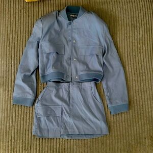 Blue Skirt Set
